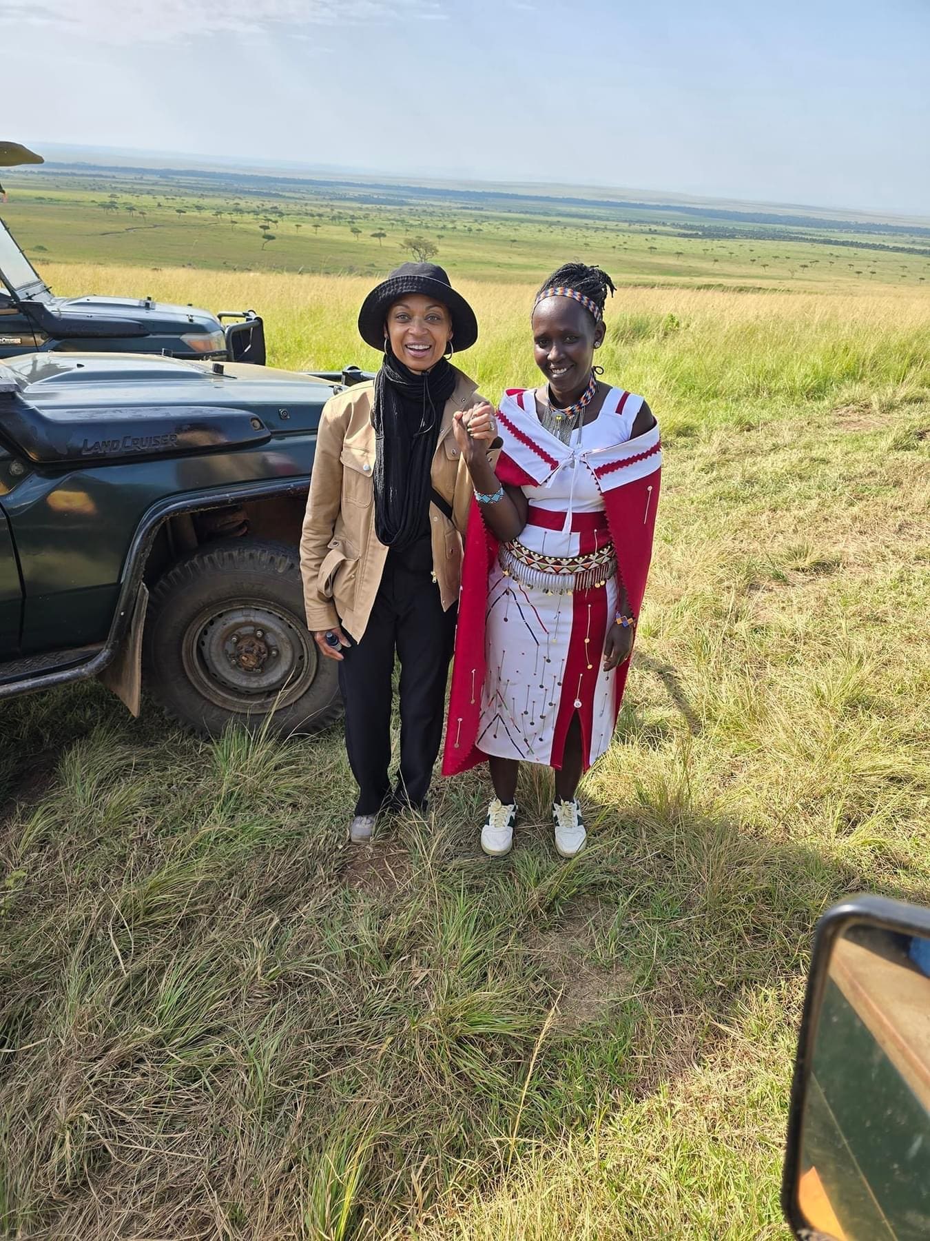 Travel Diva with local guide on Safari in Kenya